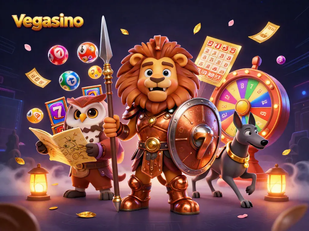 Experience thrilling gameplay at vegasino with a dynamic scene of casino action and excitement.