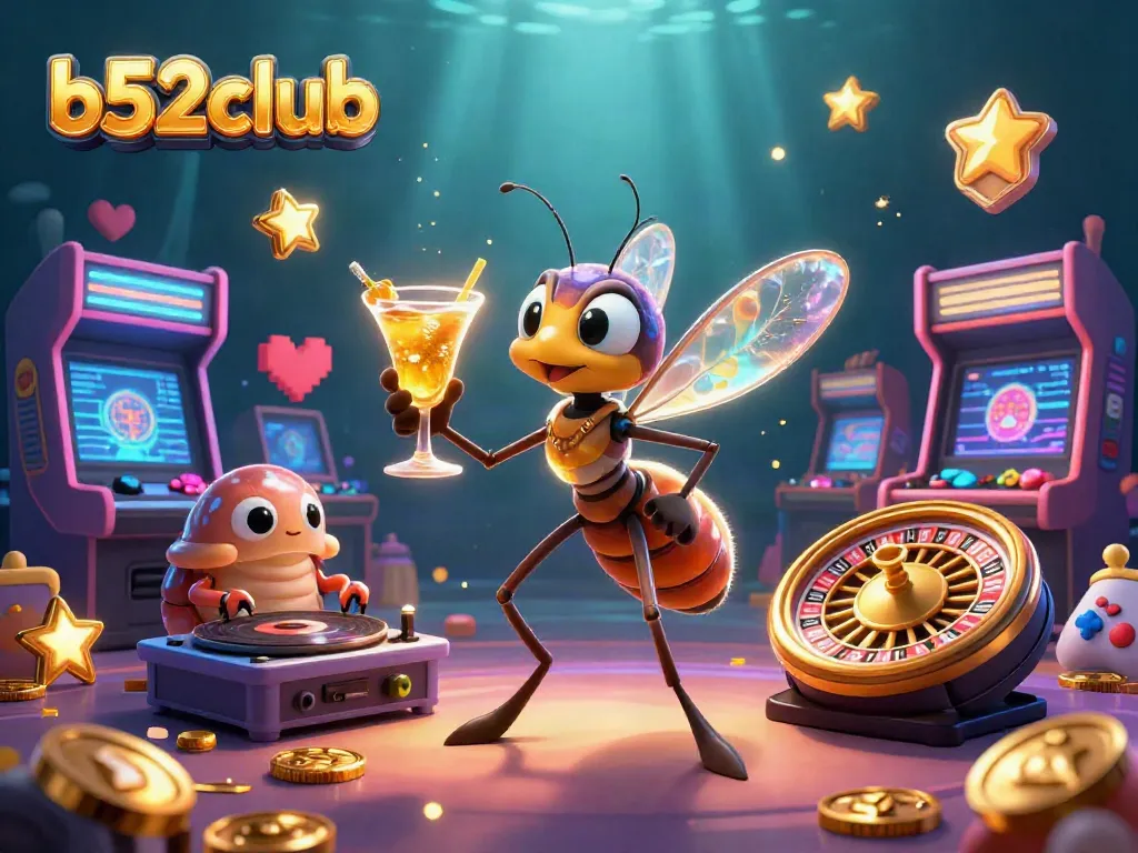 Engage with b52club and enjoy the vibrant casino universe exemplified in this dynamic illustration.